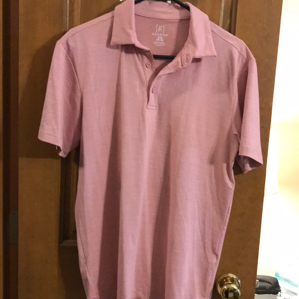 Mens pink golf shirt